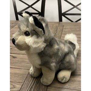 Wishpets Conway Realistic #64013 Siberian Husky Puppy Plush Dogs Gray White